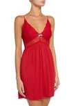 Eberjey 'colette' Chemise In Scarlet Sage