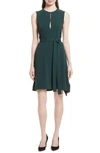 THEORY DESZA BELTED ADMIRAL CREPE FIT & FLARE DRESS,H0709603