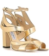 JIMMY CHOO Falcon 100 leather sandals,P00299297