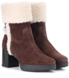 TOD'S SUEDE ANKLE BOOTS,P00282287