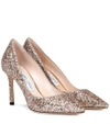 JIMMY CHOO Romy 85 glitter pumps,P00299273