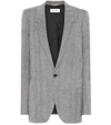 SAINT LAURENT HERRINGBONE WOOL JACKET,P00271783