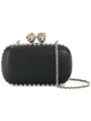 ALEXANDER MCQUEEN ALEXANDER MCQUEEN QUEEN AND KING BOX CLUTCH - BLACK,4804961AHEU12485270