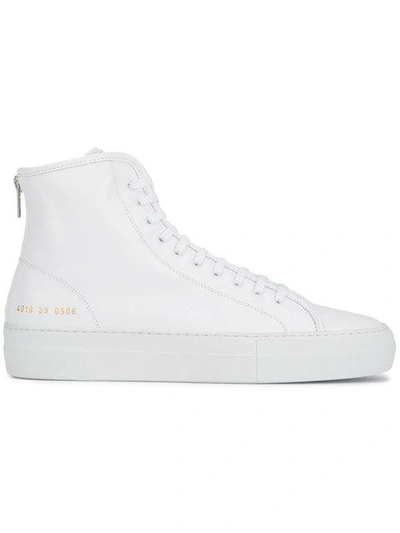 Common Projects Leather High Tournament Super Trainers In White