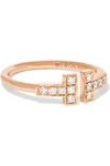 TIFFANY & CO T Wire 18-karat rose gold diamond ring