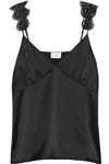CAMI NYC CASSIDY LACE-TRIMMED SILK-CHARMEUSE CAMISOLE