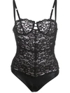 Fleur Du Mal Opening Ceremony Charlotte Lace Balconette Bodysuit In Black 0100