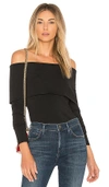 THEORY OFF THE SHOULDER JERSEY TOP,H0926512