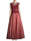 BASIX BLACK LABEL Illusion Lace Accented Gown