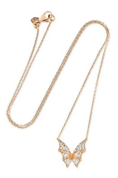 Stephen Webster Fly By Night 18-karat Rose Gold Diamond Necklace