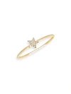EF COLLECTION WOMEN'S DIAMOND STAR STACKING RING,0400095764010