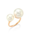 YOKO LONDON 12.5MM White Pearl & Diamond 18K Gold Ring