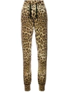 DOLCE & GABBANA LEOPARD PRINT TRACK PANTS,FRP04KF86B512483206