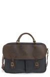 Barbour Waxed Canvas Briefcase - Blue In Navy