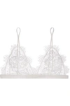 Anine Bing Stretch-lace Soft-cup Triangle Bra In White