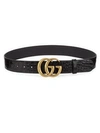 GUCCI Marmont Croco Embossed Leather Belt