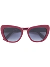 DOLCE & GABBANA DOLCE & GABBANA EYEWEAR CAT-EYE SUNGLASSES - RED,DG429612484816