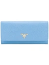 Prada Logo Plaque Continental Wallet