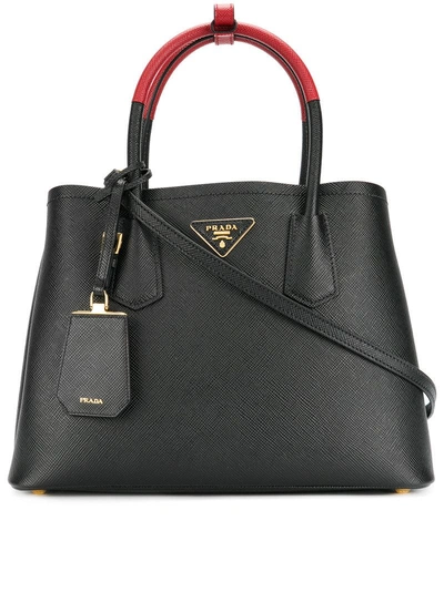 Prada Bibliotheque Tote Bag In Black