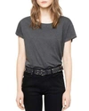 ZADIG & VOLTAIRE WOOP SLUB TEE,WFTS1811F