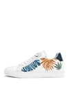 ZADIG & VOLTAIRE WOMEN'S JUNGLE BROD LEATHER SNEAKERS,WFAB1708F