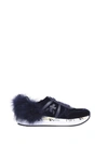 PREMIATA HOLLY 2565 VELVET AND BLUE FUR,HOLLY 2565