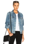Ag Robyn Dark Wash Denim Jacket In Leisure Blue