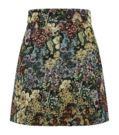 Sandro Dariane Floral Jacquard Mini Skirt In Multi