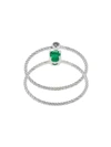 WOUTERS & HENDRIX GOLD EMERALD & DIAMOND SET OF TWO RINGS,R1D1ANDR146ESETWG12489877