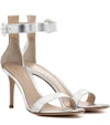 Gianvito Rossi Portofino Metallic Napa Ankle-strap 85mm Sandal In Silver