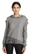 WILT RUFFLE COLD SHOULDER HOODIE