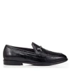 JIMMY CHOO MARTI/F Black Crushed Patent Loafers with Crystal Piece,MARTIFUPC S