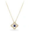 DAVID YURMAN Venetian Gemstone & Diamond Pavé Quatrefoil Pendant Necklace