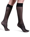 Wolford Womens Black Individual 10 Stretch-woven Knee-highs In Black