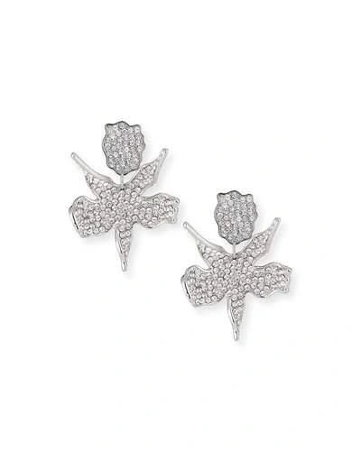 Lele Sadoughi Crystal Lily Statement Earrings