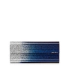 Jimmy Choo Sweetie Glitter Acrylic Clutch In Silver/navy
