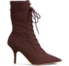 YEEZY CANVAS LACE UP BOOTS,KW4200 009 OXBLOOD