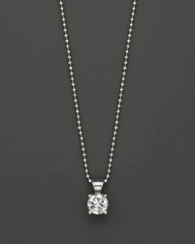Bloomingdale's Diamond Solitaire Pendant In 18k White Gold, 0.50 Ct. T.w. - 100% Exclusive