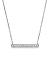 Dana Rebecca Designs 14k White Gold Sylvie Rose Medium Bar Necklace With Diamonds In White