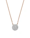 Dana Rebecca Designs 14k White & Rose Gold Lauren Joy Mini Necklace With Diamonds In White/rose