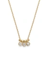 ZOË CHICCO 14K YELLOW GOLD AND DIAMOND BEZEL-SET 3 NECKLACE, 16,3DDN 14K