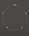 Bloomingdale's Diamond Bezel Ankle Bracelet Set In 14k White Gold, .20 Ct. T.w. - 100% Exclusive