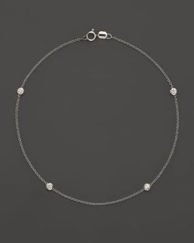 Bloomingdale's Diamond Bezel Ankle Bracelet Set In 14k White Gold, .20 Ct. T.w. - 100% Exclusive