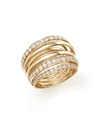 BLOOMINGDALE'S DIAMOND MULTI ROW RING IN 14K YELLOW GOLD, 2.0 CT. T.W. - 100% EXCLUSIVE,ALR-12532