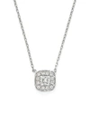 Bloomingdale's Diamond Cluster Bezel Pendant Necklace In 14k White Gold, .30 Ct. T.w. - 100% Exclusive In White
