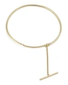 ZOË CHICCO 14K YELLOW GOLD WIRE AND TOGGLE CHAIN CUFF,TCC 14K
