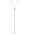 ZOË CHICCO 14K YELLOW GOLD Y NECKLACE WITH DIAMOND AND AQUAMARINE, 18 - 100% EXCLUSIVE,SYN 46 AD