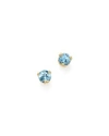 ZOË CHICCO 14K YELLOW GOLD AQUAMARINE STUD EARRINGS - 100% EXCLUSIVE,DSPE 2 A