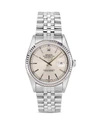 PRE-OWNED ROLEX PRE-OWNED ROLEX STAINLESS STEEL AND 18K WHITE GOLD DATEJUST WATCH WITH FLUTED BEZEL AND SILVER DIAL,,16234.1