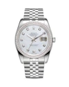 PRE-OWNED ROLEX PRE-OWNED ROLEX 18K WHITE GOLD AND STAINLESS STEEL DATEJUST DIAMOND WATCH WITH MOTHER-OF-PEARL DIAL ,116264.1